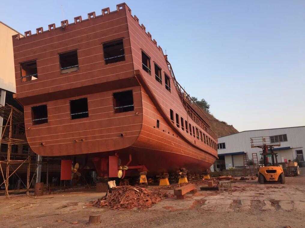 杭州观光船体钢结构木纹漆