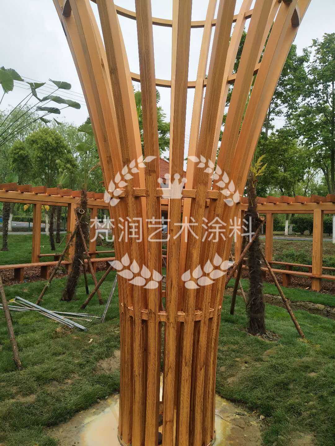 包河区大圩农庄造型钢结构木纹漆