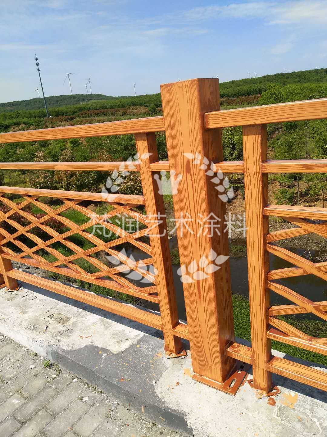 南京六合区桥梁栏杆木纹漆施工